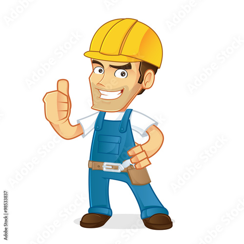 Cartoon illustration of a Handyman