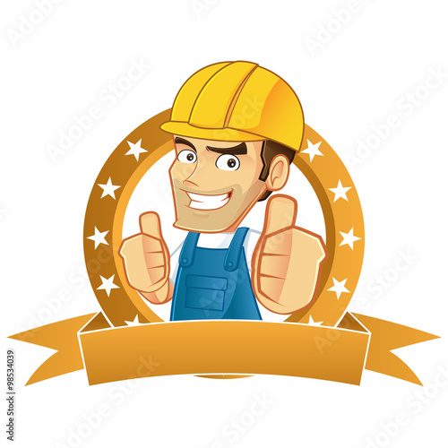 Cartoon illustration of a Handyman