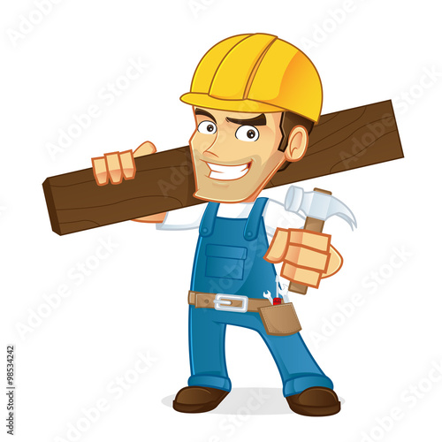 Cartoon illustration of a Handyman
