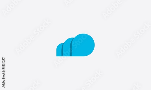 folding cloud logo vector