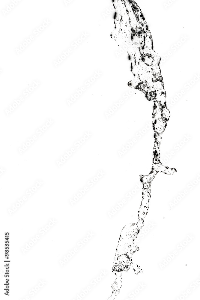 Abstract splashes and drops of water on a white background. Abstract splashes and drops of water on a white background.