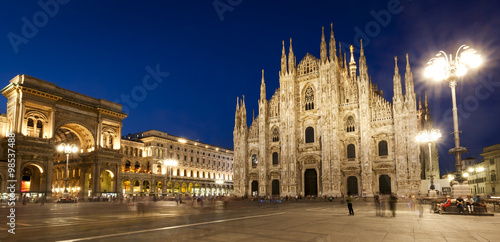 Milan Cathedral Night view Panorama