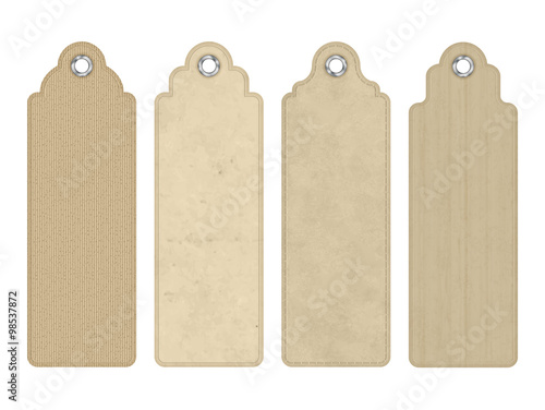Vector Blank Vintage Cardboard Tags