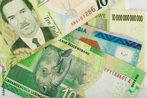 South african countries banknotes