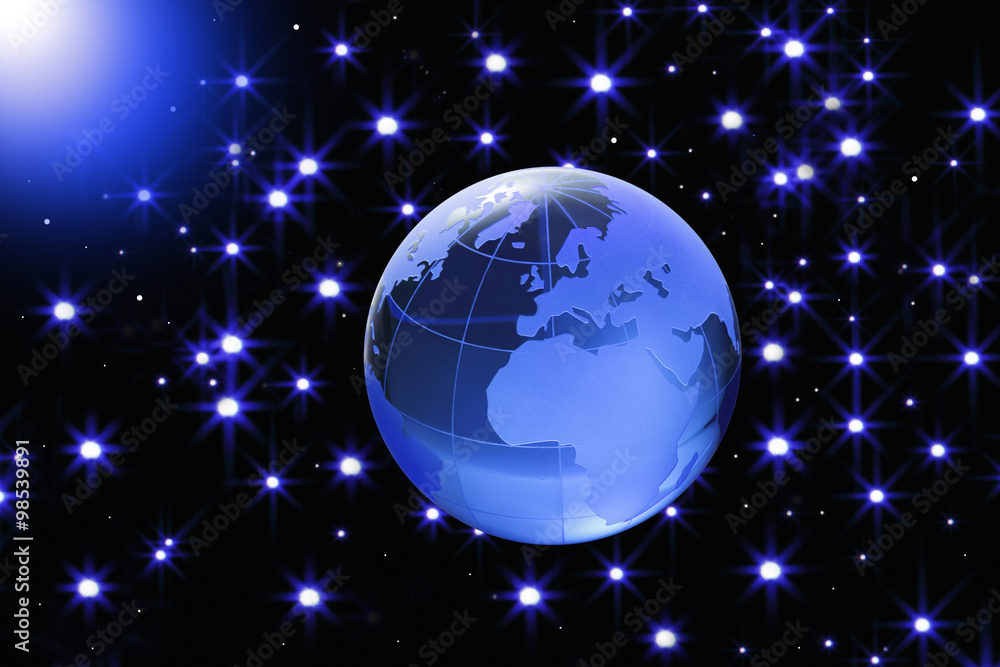 Globe of the World.Europe, Africa Globe of the World.Europe, Africa