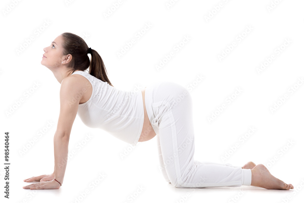 Prenatal Yoga, Cow pose Prenatal Yoga, Cow pose