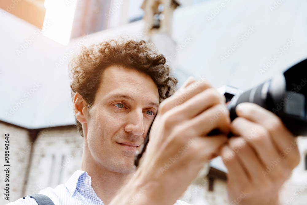 Male photographer taking picture Male photographer taking picture