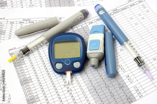 Two of insulin and meter