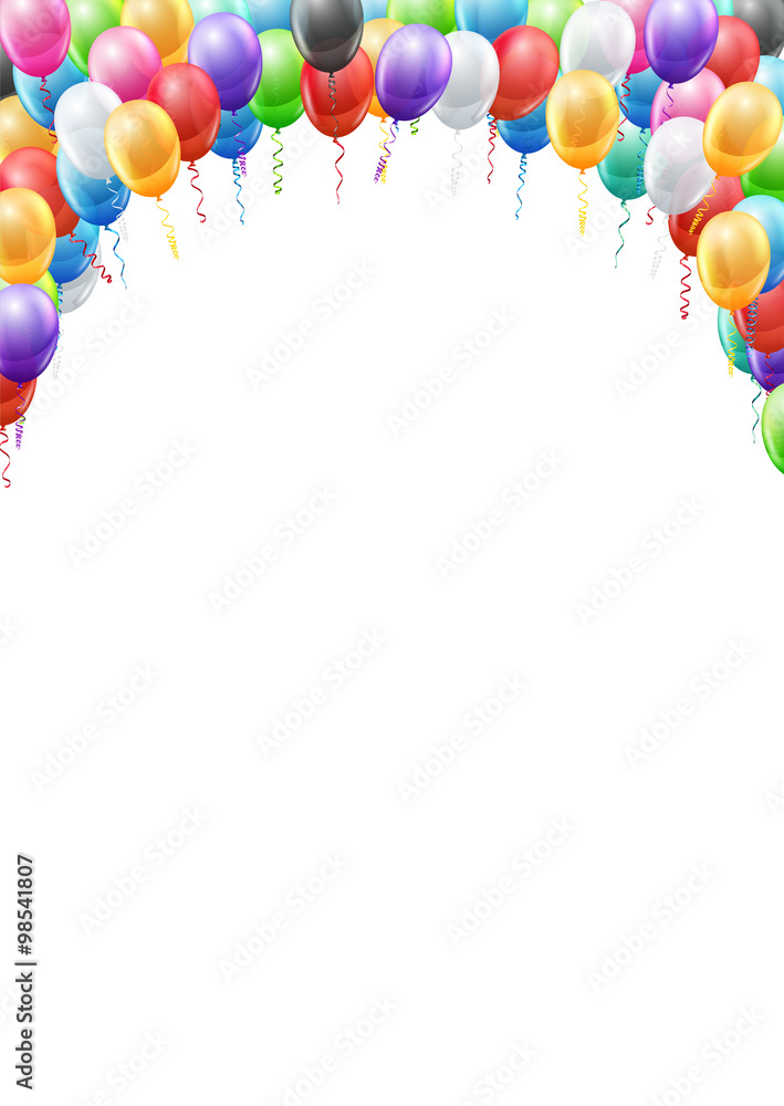 Obraz premium Balloons header template