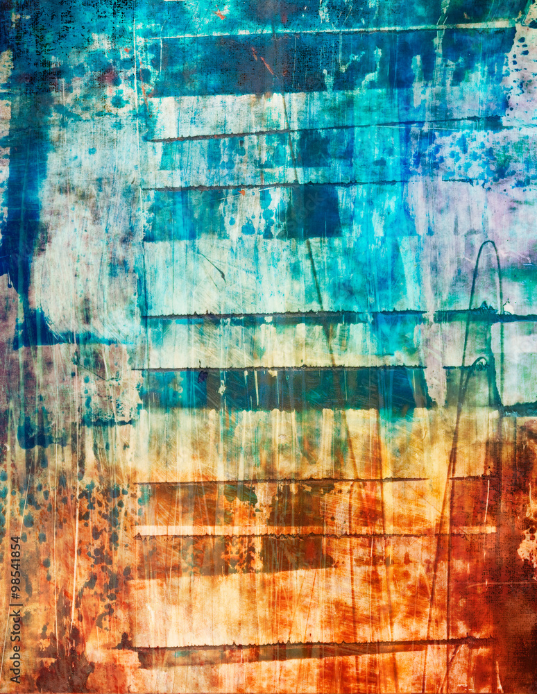 Obraz premium Colorful grunge painted background image.