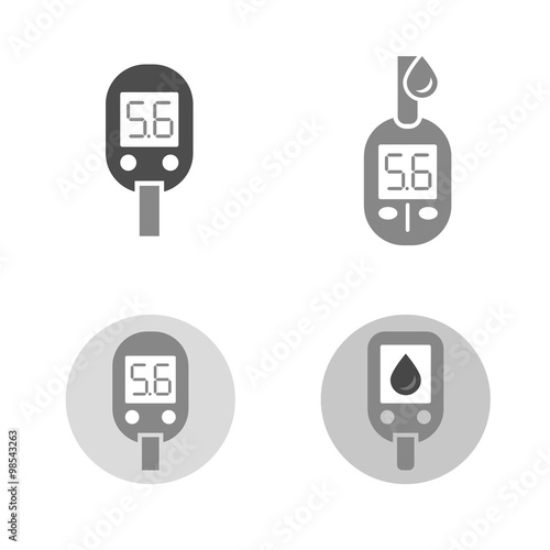 Diabetes Glucometer Icons