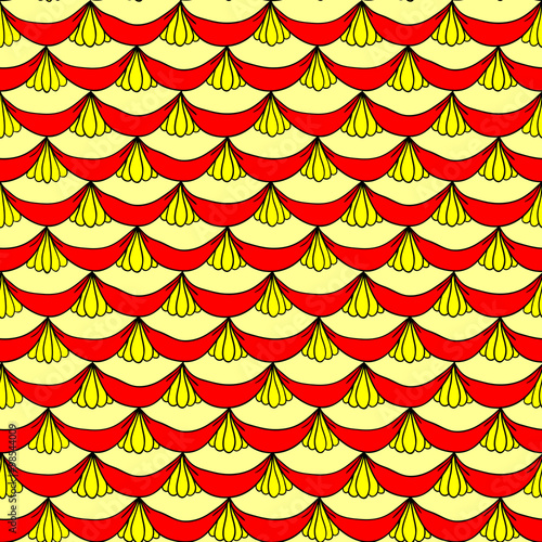 Seamless background of abstract hangings