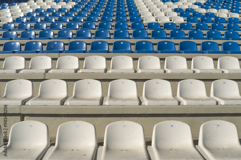 Naklejka premium Empty bleachers - Stadium seats