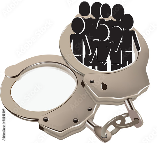 manette arrestato bloccaggio
