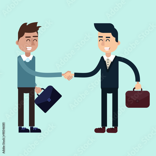 Two Businessmen on the Negotiations. Done Deal