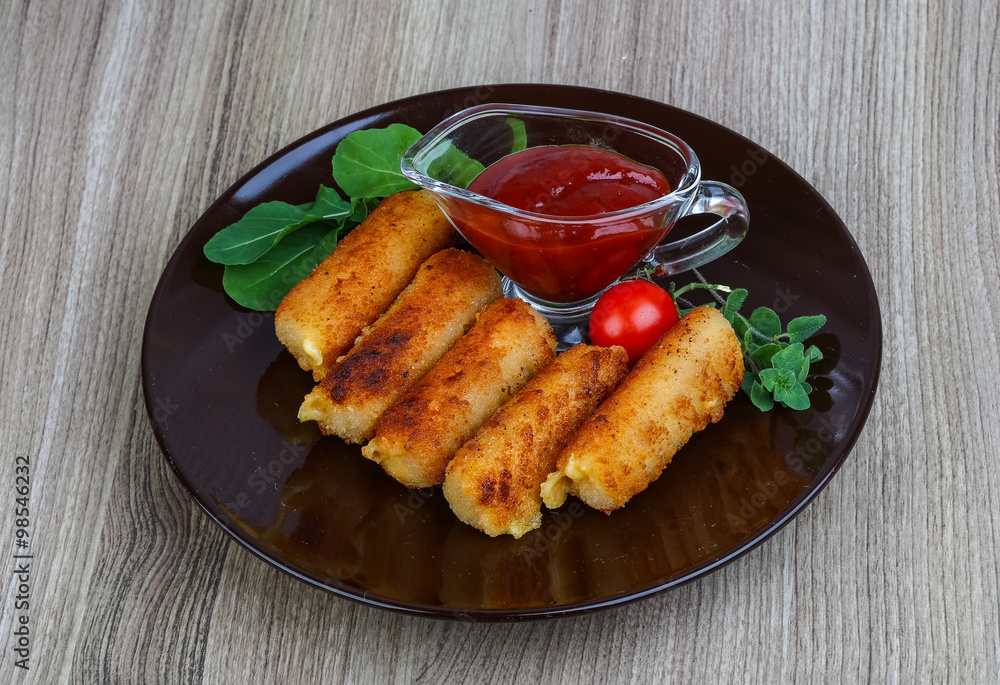 Fry cheese sticks Fry cheese sticks