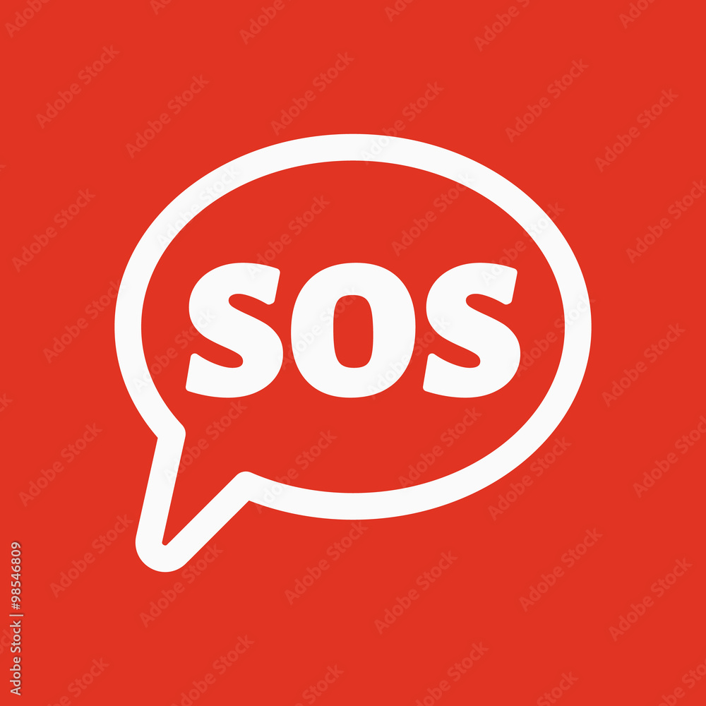 The sos icon. Help symbol. Flat The sos icon. Help symbol. Flat