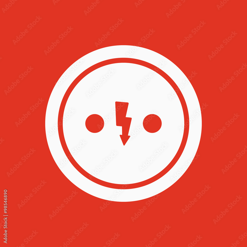The Electrical Outlet icon. Socket symbol. Flat The Electrical Outlet icon. Socket symbol. Flat
