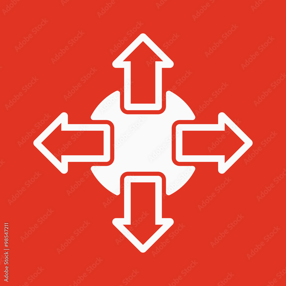 The navigation icon. Arrows symbol. Flat The navigation icon. Arrows symbol. Flat