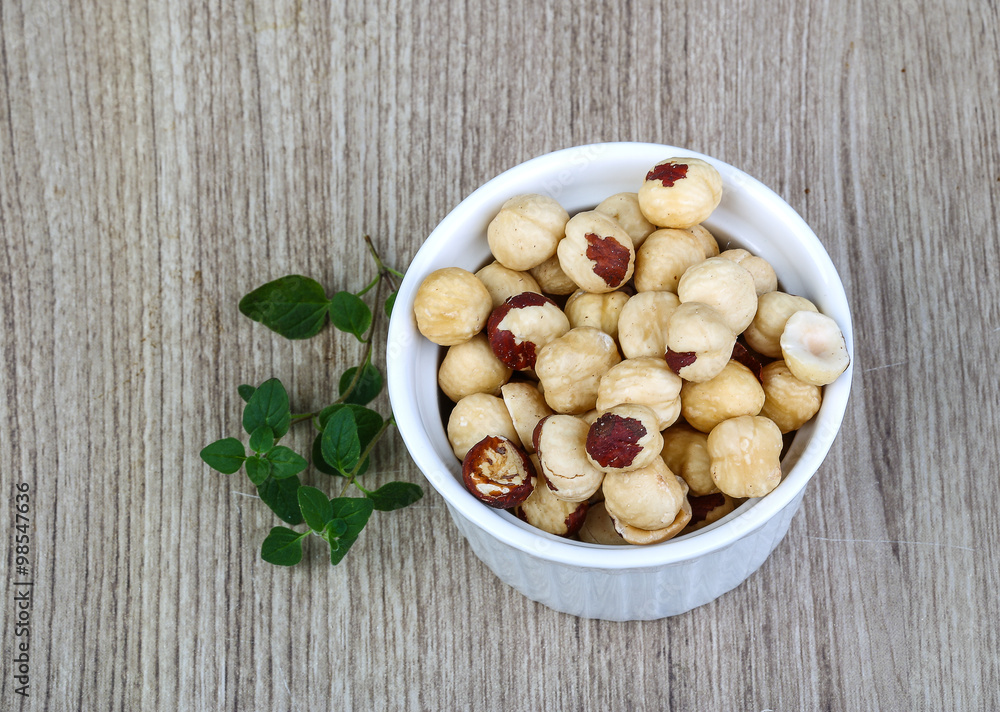 Hazelnuts in the bowl Hazelnuts in the bowl