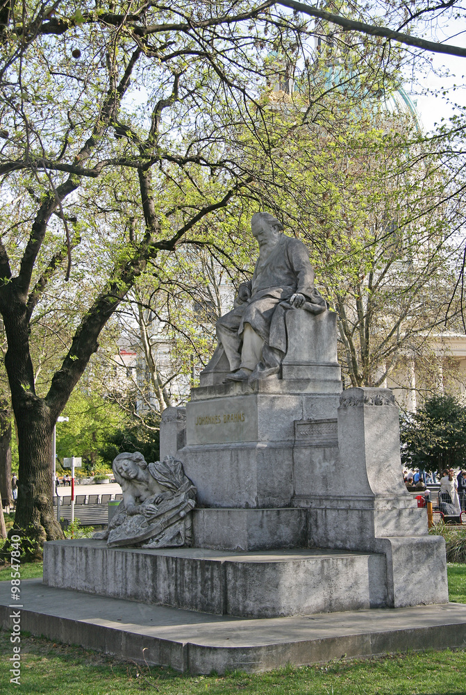 VIENNA, AUSTRIA - APRIL 22, 2010: Monument to Johannes Brahms in Vienna, Austria.