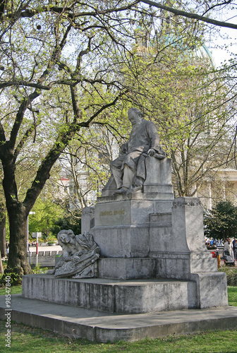 VIENNA, AUSTRIA - APRIL 22, 2010: Monument to Johannes Brahms in Vienna, Austria.