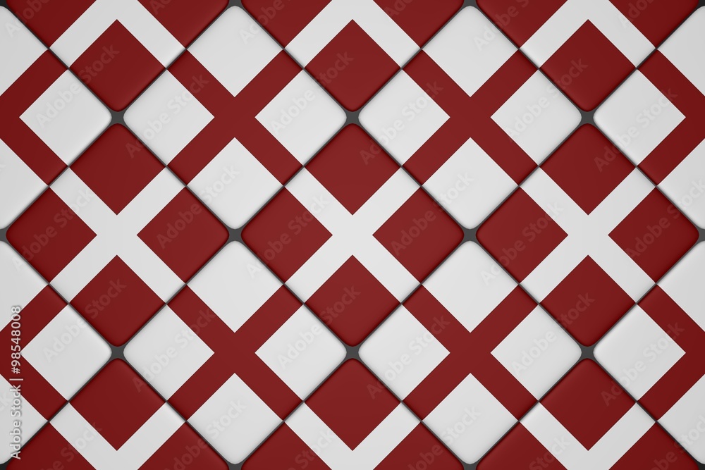 Red and white crosses mosaic Red and white crosses mosaic