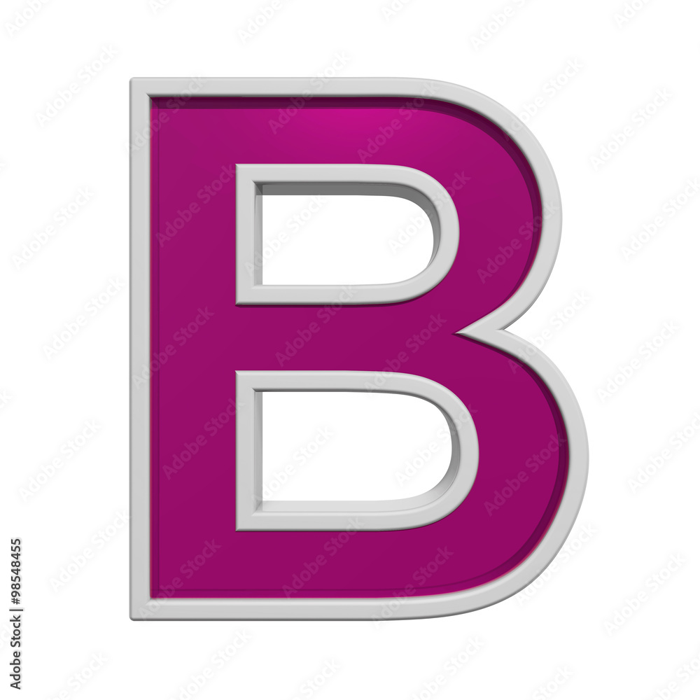 One letter from pink glass with white frame alphabet set, isolated on white. Computer generated 3D photo rendering. One letter from pink glass with white frame alphabet set, isolated on white. Computer generated 3D photo rendering.