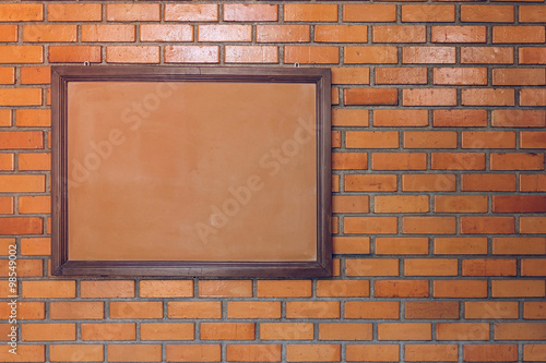 Wallpaper Mural blank noticeboard message on brick wall background Torontodigital.ca