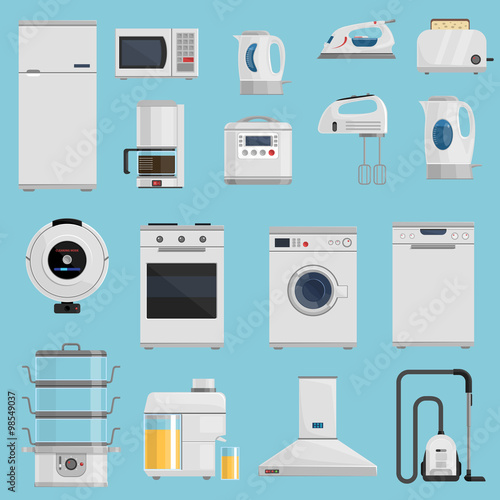 Household Appliances Icons Set 
