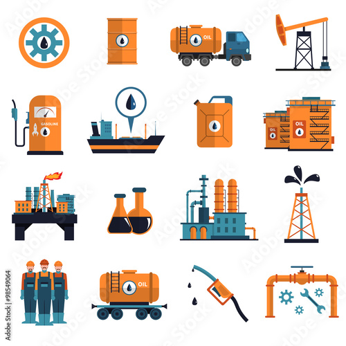 Oil Icons Set 