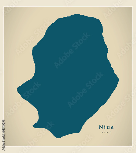 Modern Map - Niue NU photo