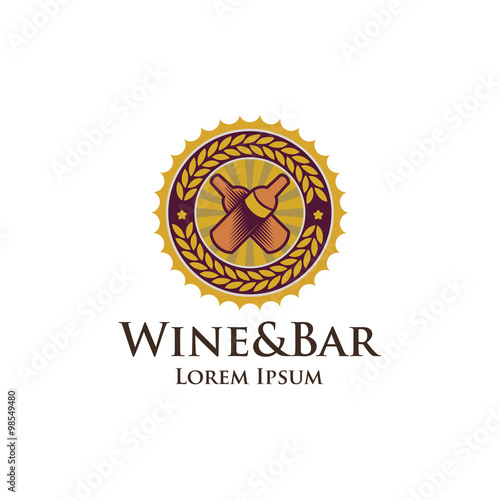 Wine Emblem Logo