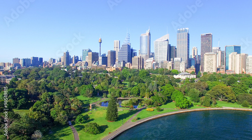 SYDNEY - NOVEMBER 12, 2015: City skyscrapers aerial view. Sydney