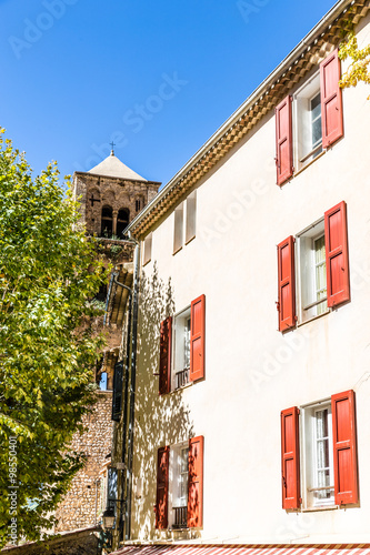 Church Tower And House-Moustiers St Marie France