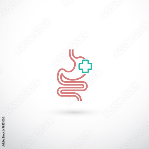 Human stomach symbol