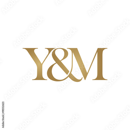 Y&M Initial logo. Ampersand monogram logo