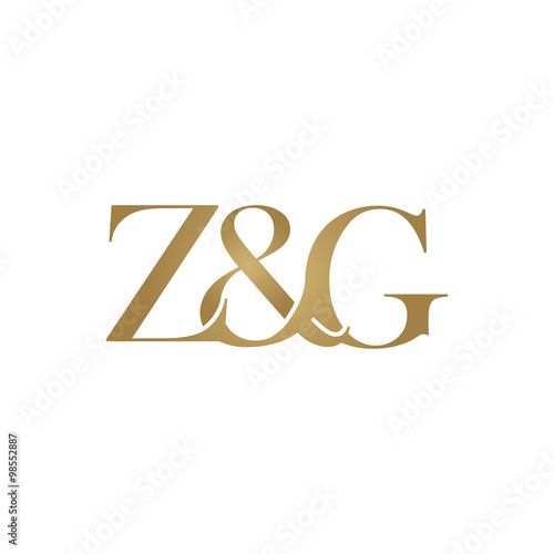 Z&G Initial logo. Ampersand monogram logo