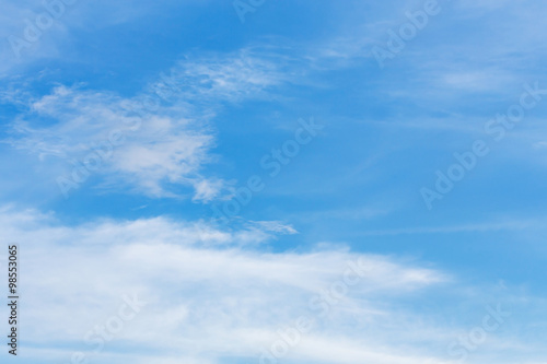 blue sky and white cloud, cloudy sky background © sutichak