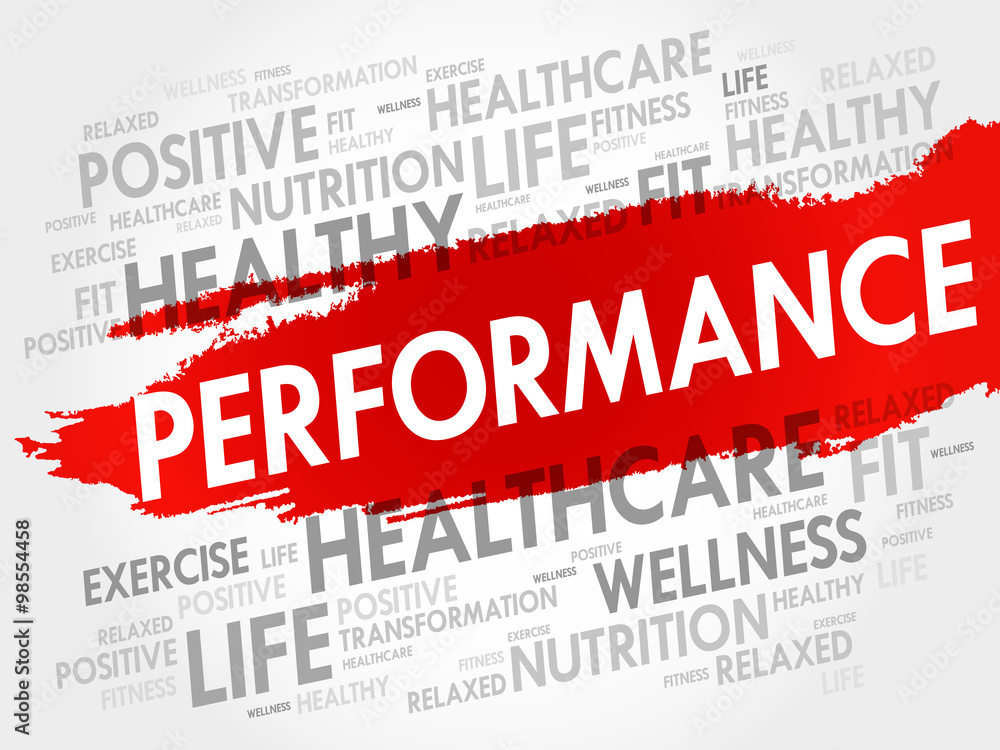 PERFORMANCE word cloud, fitness, sport, health concept PERFORMANCE word cloud, fitness, sport, health concept