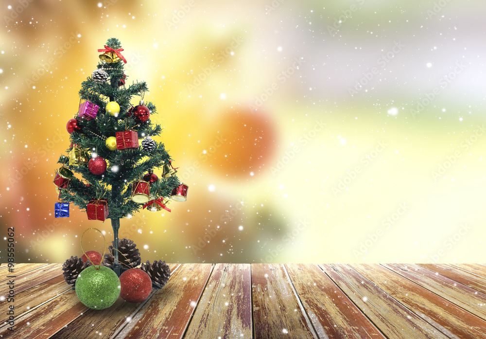 Christmas and happy new year 2016, blossom and vintage design,motion blur background