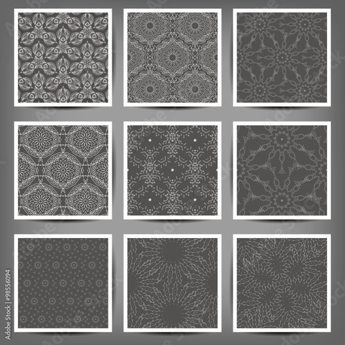 Set of Arabic seamless patterns, vector