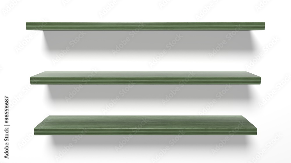 Empty wooden wall shelves, isolated on white background. Empty wooden wall shelves, isolated on white background.