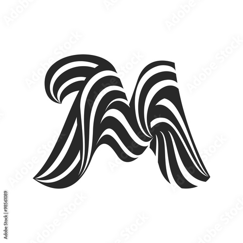 M letter logo formed by twisted lines.