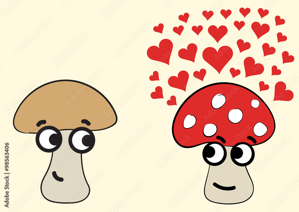 Mushrooms in love Mushrooms in love