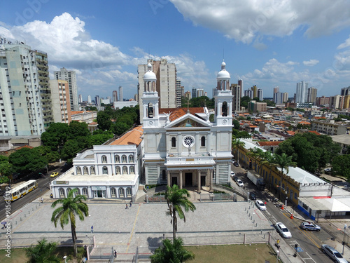 Aerial view Nossa Senhora Nazare Cathedral in Belem do Para, Brazil photo