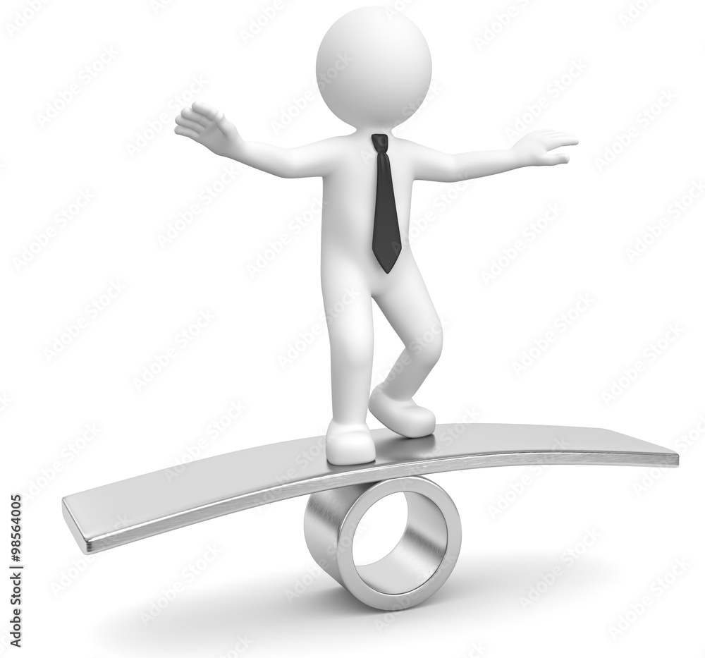 3d Männchen balance Stock Illustration | Adobe Stock