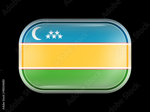 Free Download Flag of Karakalpakstan. Rectangular Shape with Rounded Corners - GFXLoad