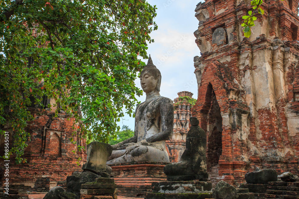 buddha statue in ancient temple ayutthaya province word heritage buddha statue in ancient temple ayutthaya province word heritage