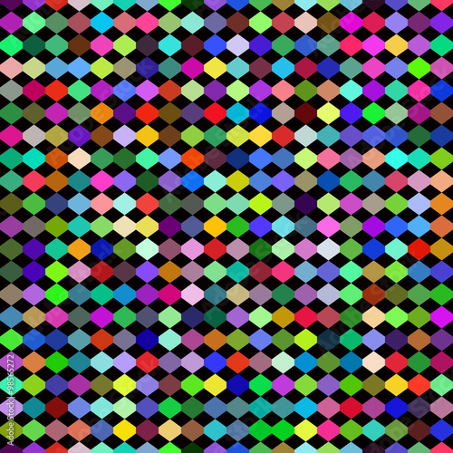 Multi colored geometric seamless pattern